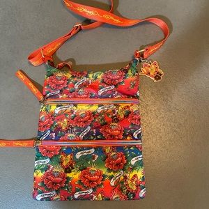 Ed Hardy three zipper crossbody